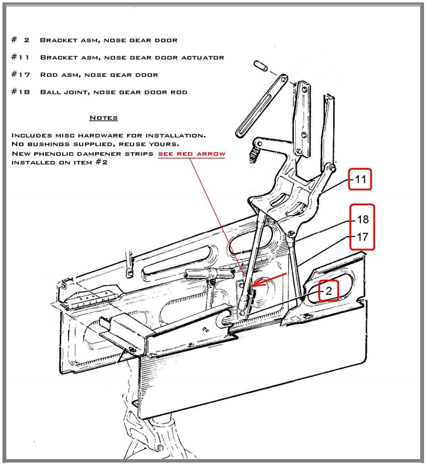 nose-gear-doors-actuator-bracket-assembly-refurbish-diagram