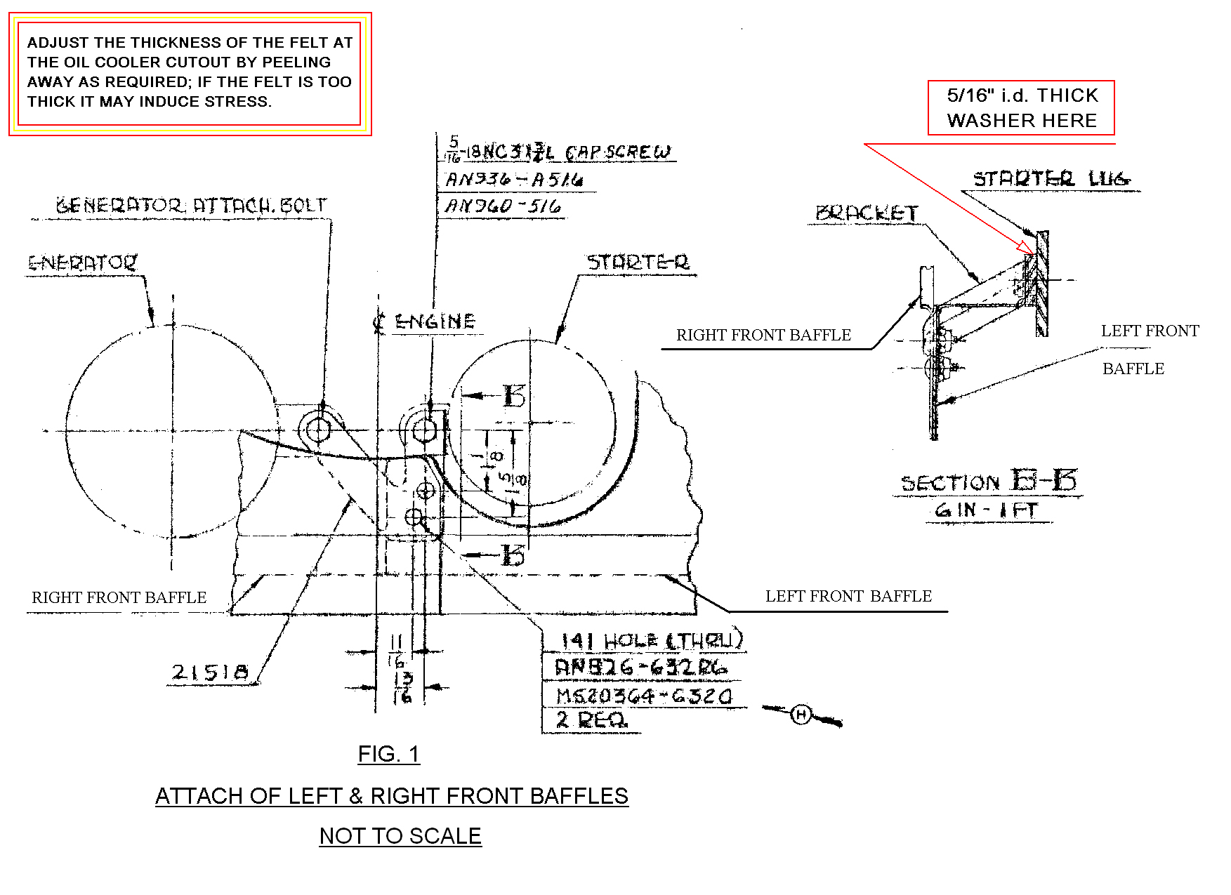 engine baffle installation drawing diagram