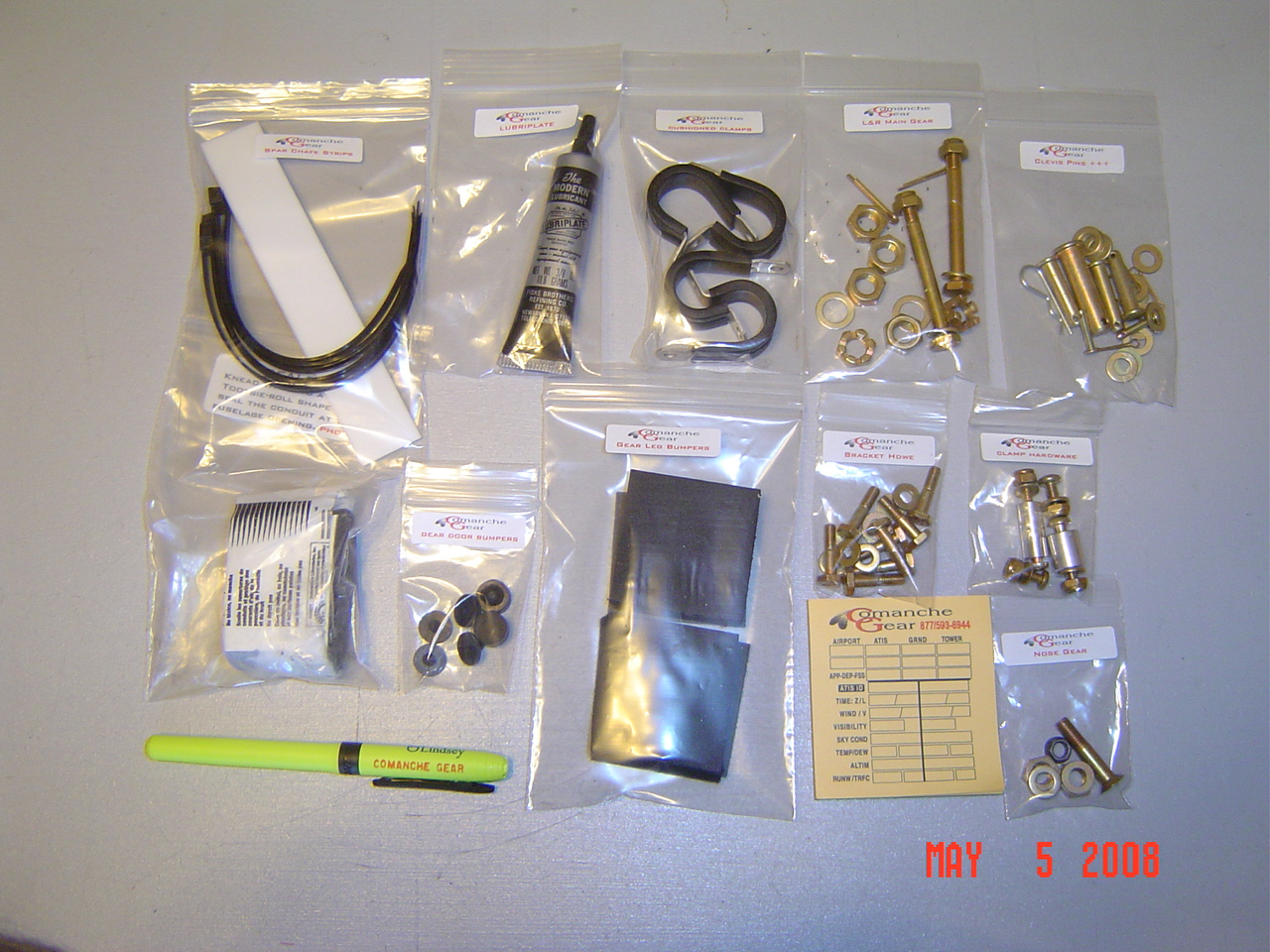 FBO tooling and parts components