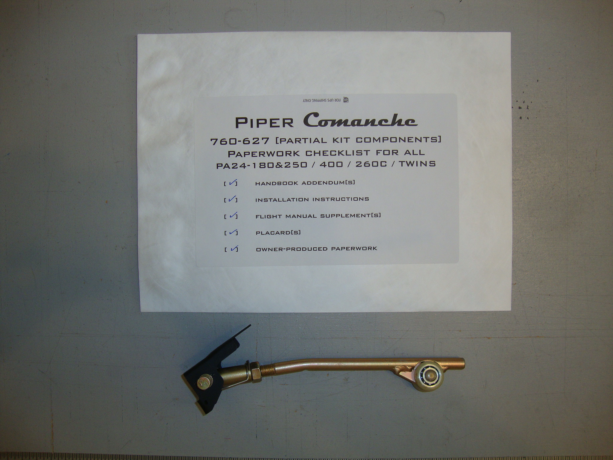 Security lock components Piper kit PN 760-627 Photo 1